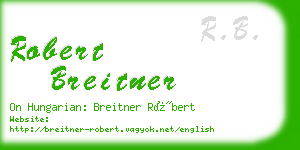 robert breitner business card